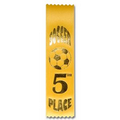 2"x8" 5th Place Stock Event Ribbons (SOCCER) Lapels